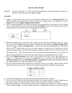 Lab 12: RLC Circuits