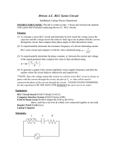 Driven AC RLC Series Circuit