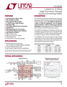 LTC5542 - 1.6GHz to 2.7GHz High Dynamic