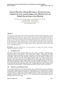 single phasing, phase reversal, overvoltage, under voltage and