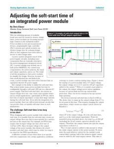 Adjusting the soft-start time of an integrated