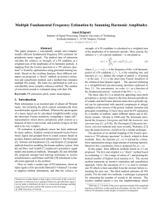 Multiple Fundamental Frequency Estimation by