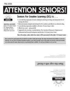 ATTENTION SENIORS! - The University of Tennessee, Knoxville