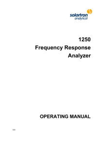 1250 Frequency Response Analyzer