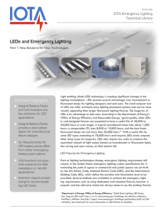 LEDs and Emergency Lighting