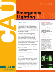 Emergency Lighting - Community Association Underwriters of