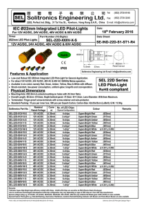 22mm LED Pilot-Light - Solitronics Engineering Limited