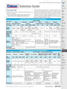 Edison Fuses Selection Guide