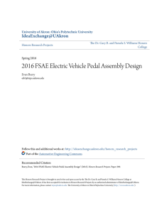 2016 FSAE Electric Vehicle Pedal Assembly Design