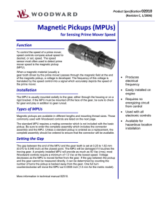 Magnetic Pickups (MPUs)
