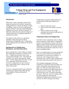 Voltage Drop and Test Equipment