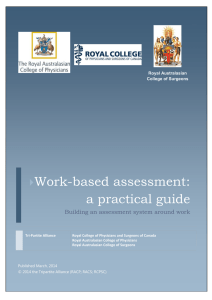 Work-based assessment: a practical guide