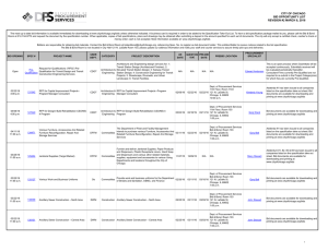 CITY OF CHICAGO BID OPPORTUNITY LIST REVISION #2 MARCH