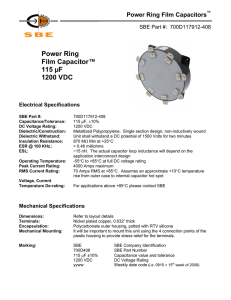 Power Ring Film Capacitor™ 115 µF 1200 VDC