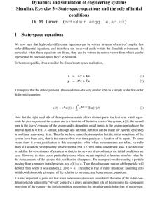 State-space equations and the role of initial conditions Dr