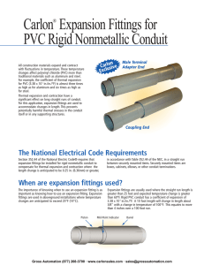 Carlon® Expansion Fittings for PVC Rigid Nonmetallic Conduit