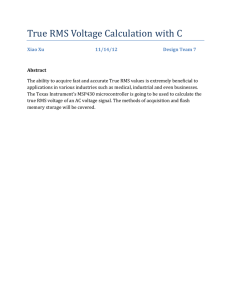 True RMS Voltage Calculation with C