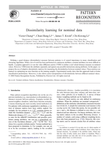 Dissimilarity learning for nominal data