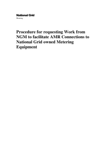 Procedure for requesting Work from NGM to facilitate