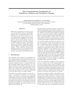 The Computational Complexity of Sensitivity Analysis and