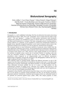 Biofunctional Xerography