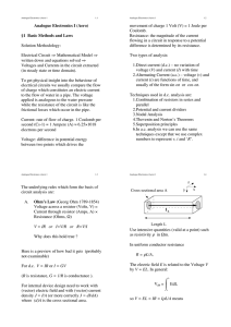 Analogue Electronics I (Aero) §1 Basic Methods and Laws Solution