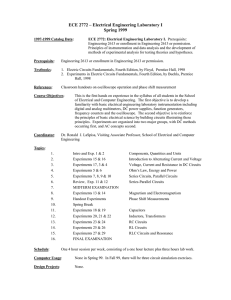 ECE 2772 – Electrical Engineering Laboratory I