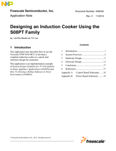 Designing an Induction Cooker Using the S08PT Family