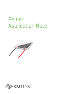 Peltier Application Note | CUI Inc