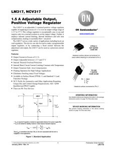 LM317 - Linear Voltage Regulator, Positive