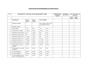 specification for programmable dc power supplies