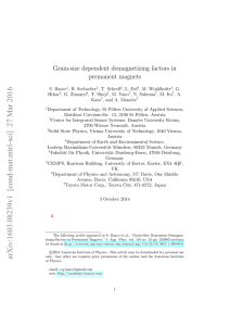 Grain-size dependent demagnetizing factors in permanent magnets