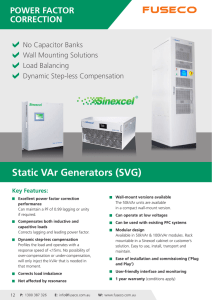 Static VAr Generators (SVG)