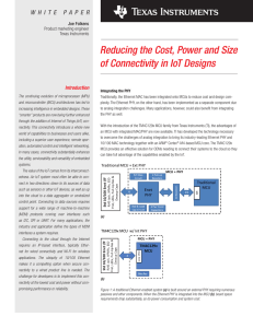 Reducing the Cost, Power and Size of Connectivity in IoT Designs