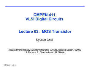 Lecture 3 MOS Transistor