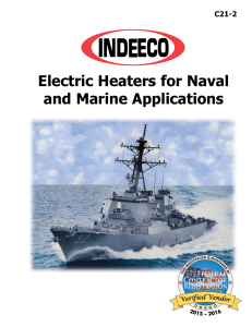 Electric Heaters for Naval and Marine Applications
