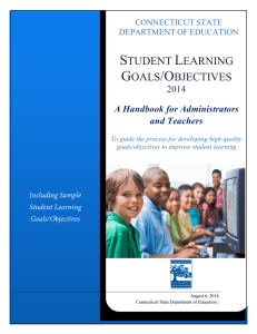 student learning goals/objectives