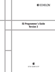 ISI Programmer`s Guide
