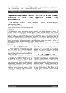 Implementationof Single Phasing, Over Voltage, Under