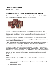 The Construction Index Guidance on battery selection and