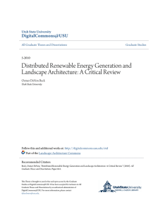 Distributed Renewable Energy Generation and Landscape