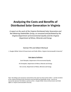 Analyzing the Costs and Benefits of Distributed Solar Generation in