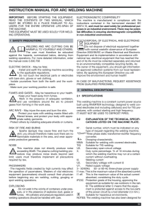 instruction manual for arc welding machine