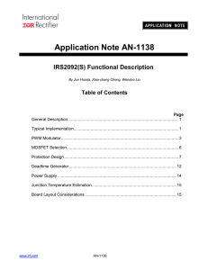 IRS2092 and IRS2092S Functional Description