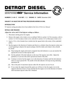 N3 injector setting procedures have been added to the Series 60