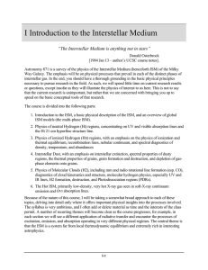 I Introduction to the Interstellar Medium