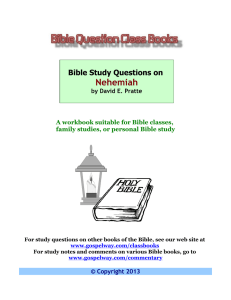 Bible Study Questions on Nehemiah