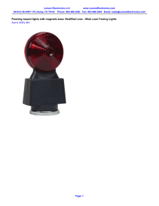 Flashing hazard lights with magnetic base -Red/Red Lens