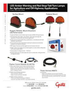 LED Amber Warning and Red Stop/Tail/Turn Lamps for Agriculture