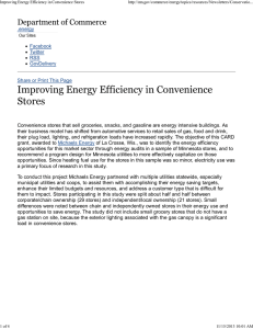 Improving Energy Efficiency in Convenience Stores